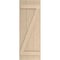 Ekena Millwork Rustic Three Board Joined Board-n-Batten Sandblasted Faux Wood Shutters w/Z-Board, 16 1/2W x 76H, PR SHUBJZ16X76SDPR - alternate 16